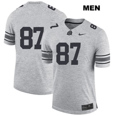 Men's NCAA Ohio State Buckeyes Ellijah Gardiner #87 College Stitched No Name Authentic Nike Gray Football Jersey GB20V70CF